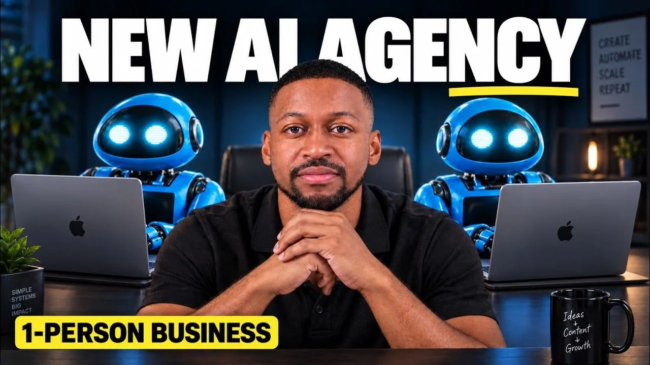 Thumbnail: How I'm Building a NEW 1-Person Social Media AI Agency